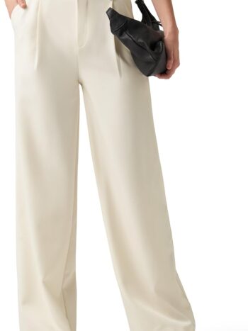 Women's Work Pants Wide Leg Dress Pants High Waisted Casual Business Office Pants Slacks 29"/31"